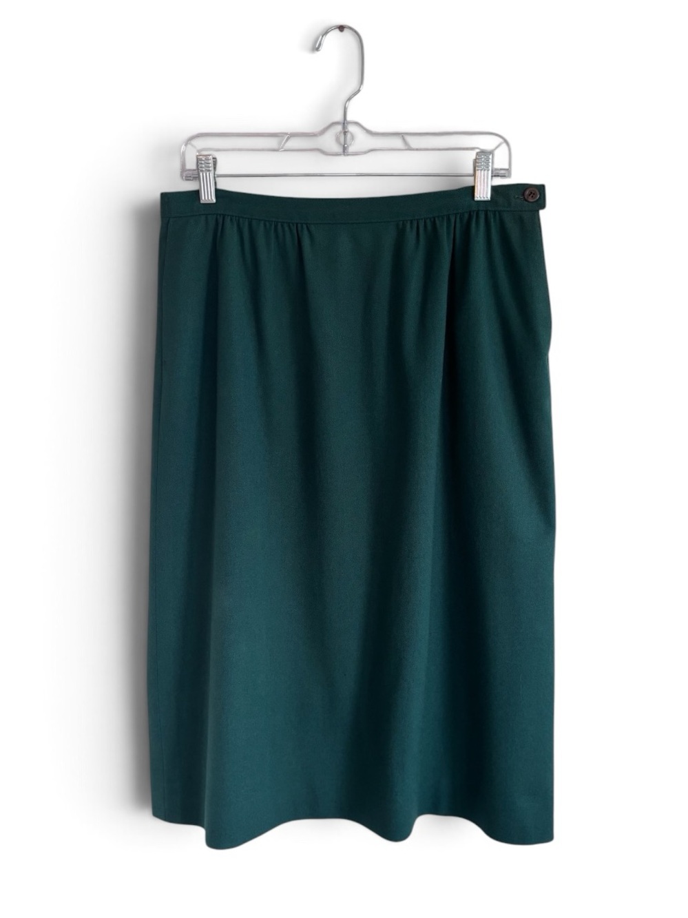 Vintage Pendleton Pure Virgin Wool Midi Skirt Forest Green 14